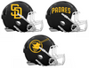 San Diego Padres Custom Concept Black Mini Riddell Speed Football Helmet - SportsJewelryProShop