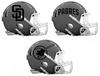 San Diego Padres Custom Concept Gray Mini Riddell Speed Football Helmet - SportsJewelryProShop