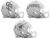 San Diego Padres Custom Concept White Mini Riddell Speed Football Helmet - SportsJewelryProShop