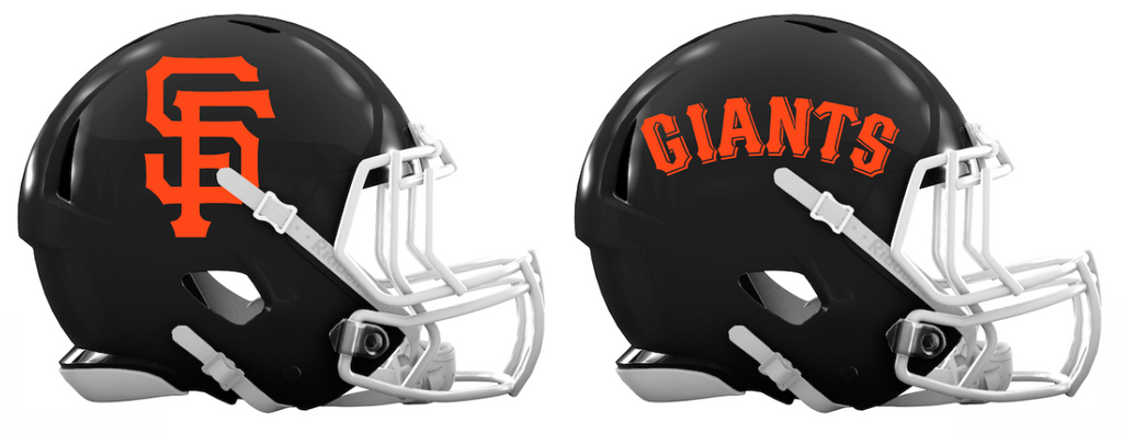 San Francisco Giants Custom Concept Black Mini Riddell Speed Football Helmet