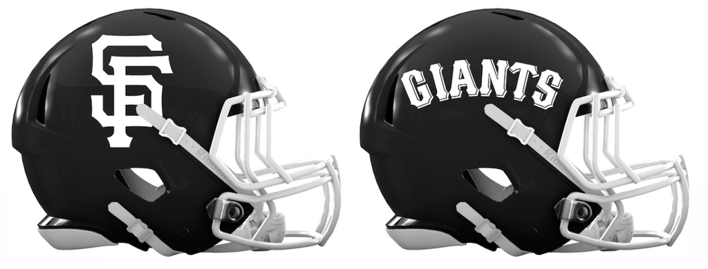 San Francisco Giants Custom Concept Black Mini Riddell Speed Football Helmet - SportsJewelryProShop