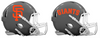 San Francisco Giants Custom Concept Gray Mini Riddell Speed Football Helmet - SportsJewelryProShop