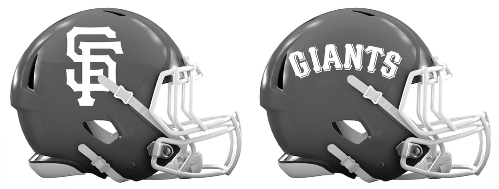 San Francisco Giants Custom Concept Gray Mini Riddell Speed Football Helmet - SportsJewelryProShop