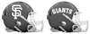 San Francisco Giants Custom Concept Gray Mini Riddell Speed Football Helmet - SportsJewelryProShop