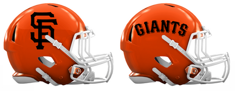 San Francisco Giants Custom Concept Orange Mini Riddell Speed Football Helmet