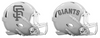 San Francisco Giants Custom Concept White Mini Riddell Speed Football Helmet - SportsJewelryProShop