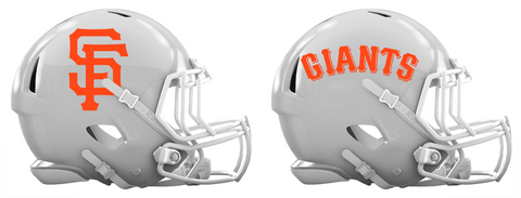 San Francisco Giants Custom Concept White Mini Riddell Speed Football Helmet - SportsJewelryProShop