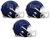 Tampa Bay Rays Custom Concept Navy Blue Mini Riddell Speed Football Helmet