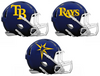 Tampa Bay Rays Custom Concept Navy Blue Mini Riddell Speed Football Helmet