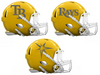 Tampa Bay Rays Custom Concept Yellow Mini Riddell Speed Football Helmet