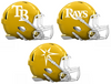 Tampa Bay Rays Custom Concept Yellow Mini Riddell Speed Football Helmet
