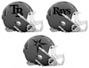 Tampa Bay Rays Custom Concept Gray Mini Riddell Speed Football Helmet