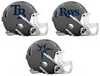 Tampa Bay Rays Custom Concept Gray Mini Riddell Speed Football Helmet