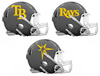 Tampa Bay Rays Custom Concept Gray Mini Riddell Speed Football Helmet