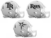 Tampa Bay Rays Custom Concept White Mini Riddell Speed Football Helmet