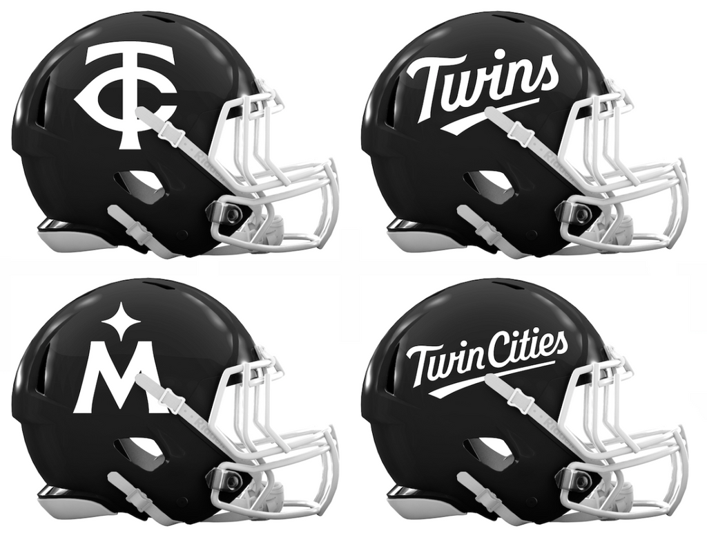 Minnesota Twins Custom Concept Black Mini Riddell Speed Football Helmet - SportsJewelryProShop