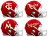 Minnesota Twins Custom Concept Red Mini Riddell Speed Football Helmet