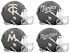 Minnesota Twins Custom Concept Gray Mini Riddell Speed Football Helmet