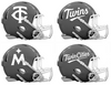 Minnesota Twins Custom Concept Gray Mini Riddell Speed Football Helmet