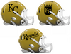 Kansas City Royals Custom Concept Gold Mini Riddell Speed Football Helmet - SportsJewelryProShop