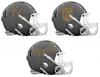 Kansas City Royals Custom Concept Gray Mini Riddell Speed Football Helmet - SportsJewelryProShop