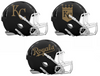 Kansas City Royals Custom Concept Black Mini Riddell Speed Football Helmet - SportsJewelryProShop