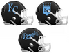 Kansas City Royals Custom Concept Black Mini Riddell Speed Football Helmet - SportsJewelryProShop