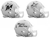 Miami Marlins Custom Concept White Mini Riddell Speed Football Helmet - SportsJewelryProShop