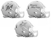 Miami Marlins Custom Concept White Mini Riddell Speed Football Helmet - SportsJewelryProShop