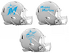 Miami Marlins Custom Concept White Mini Riddell Speed Football Helmet - SportsJewelryProShop