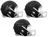 Miami Marlins Custom Concept Black Mini Riddell Speed Football Helmet - SportsJewelryProShop