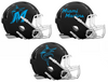 Miami Marlins Custom Concept Black Mini Riddell Speed Football Helmet - SportsJewelryProShop