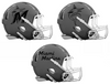 Miami Marlins Custom Concept Gray Mini Riddell Speed Football Helmet - SportsJewelryProShop