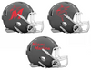 Miami Marlins Custom Concept Gray Mini Riddell Speed Football Helmet - SportsJewelryProShop