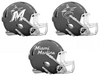 Miami Marlins Custom Concept Gray Mini Riddell Speed Football Helmet - SportsJewelryProShop