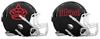 Miami Marlins City Connect Custom Concept Black Mini Riddell Speed Football Helmet - SportsJewelryProShop