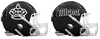 Miami Marlins City Connect Custom Concept Black Mini Riddell Speed Football Helmet - SportsJewelryProShop