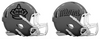 Miami Marlins City Connect Custom Concept Gray Mini Riddell Speed Football Helmet - SportsJewelryProShop