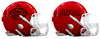 Miami Marlins City Connect Custom Concept Red Mini Riddell Speed Football Helmet - SportsJewelryProShop