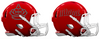 Miami Marlins City Connect Custom Concept Red Mini Riddell Speed Football Helmet - SportsJewelryProShop