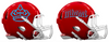 Miami Marlins City Connect Custom Concept Red Mini Riddell Speed Football Helmet - SportsJewelryProShop