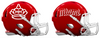 Miami Marlins City Connect Custom Concept Red Mini Riddell Speed Football Helmet - SportsJewelryProShop