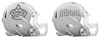 Miami Marlins City Connect Custom Concept White Mini Riddell Speed Football Helmet - SportsJewelryProShop