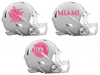 Miami Marlins City Connect Custom Concept White Mini Riddell Speed Football Helmet - SportsJewelryProShop