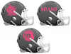 Miami Marlins City Connect Custom Concept Gray Mini Riddell Speed Football Helmet - SportsJewelryProShop