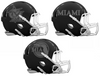 Miami Marlins City Connect Custom Concept Black Mini Riddell Speed Football Helmet - SportsJewelryProShop