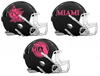 Miami Marlins City Connect Custom Concept Black Mini Riddell Speed Football Helmet - SportsJewelryProShop