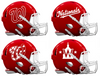 Washington Nationals Custom Concept Red Mini Riddell Speed Football Helmet - SportsJewelryProShop