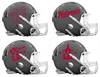 Washington Nationals Custom Concept Gray Mini Riddell Speed Football Helmet - SportsJewelryProShop