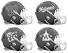 Washington Nationals Custom Concept Gray Mini Riddell Speed Football Helmet - SportsJewelryProShop